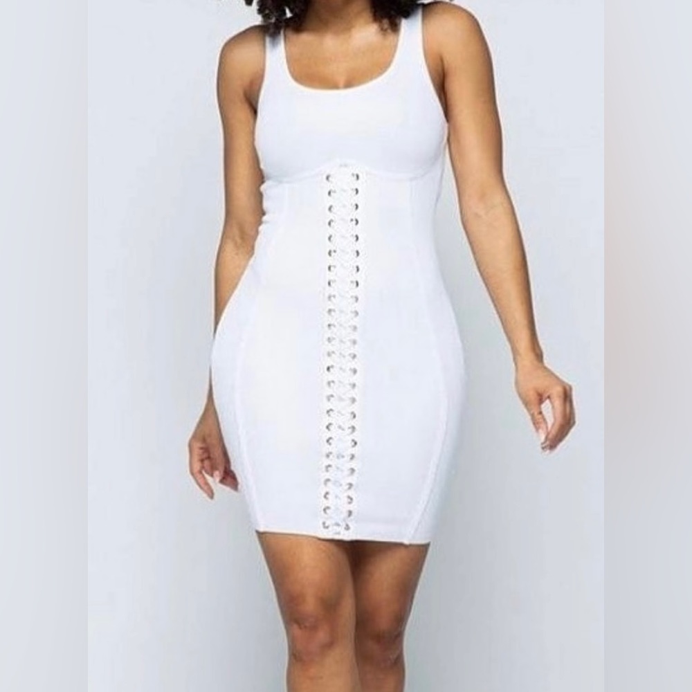 White mini dress